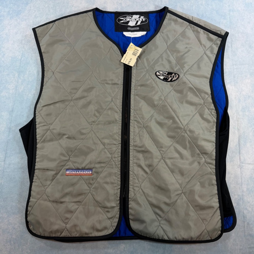 Joe Rocket Sahara Cooling Vest Mens XXL Grey New Quilted Evaporative Riding Gear